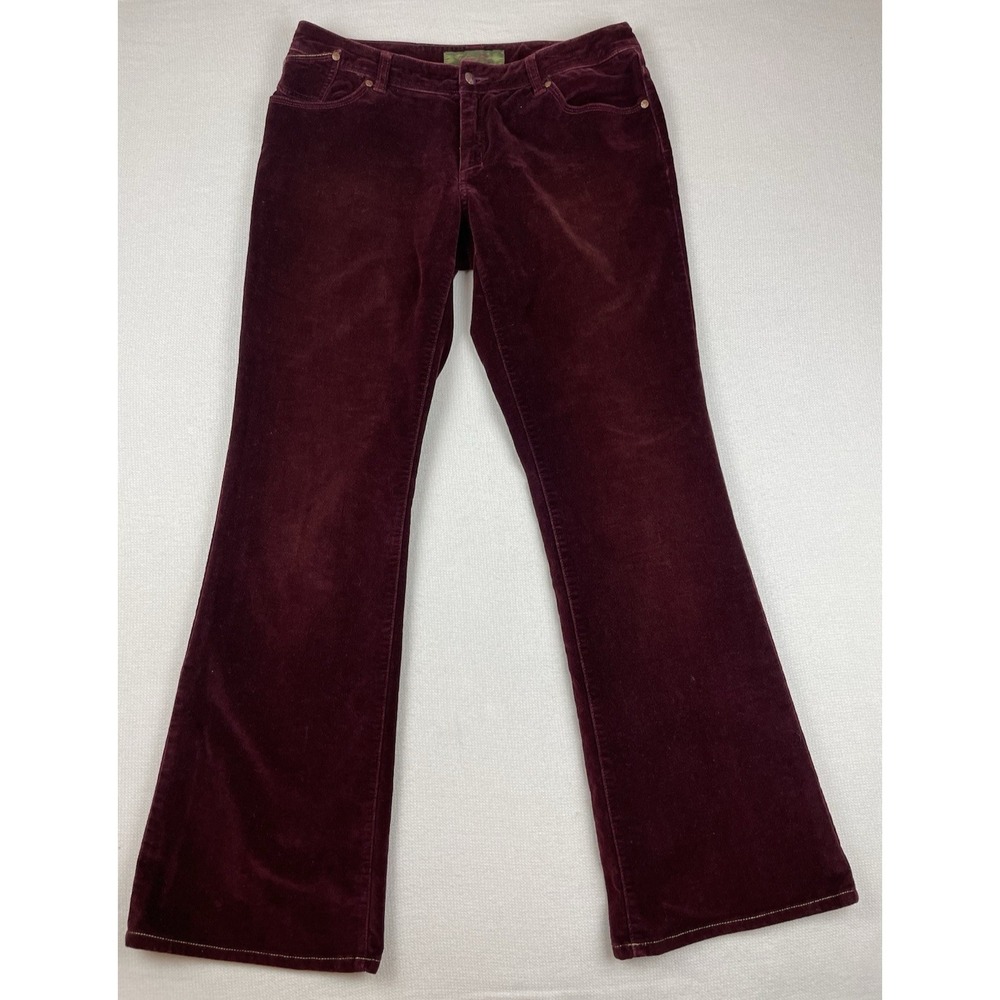Tommy Bahama Indigo Palms Women's Jeans Size 10R Deep Wine‎ Red Velvet Bootcut